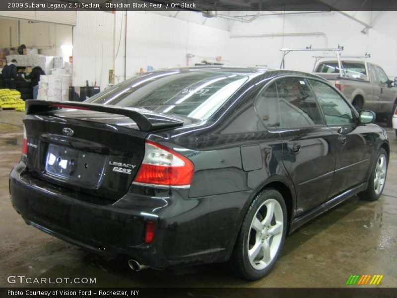 Obsidian Black Pearl / Off Black 2009 Subaru Legacy 2.5i Sedan