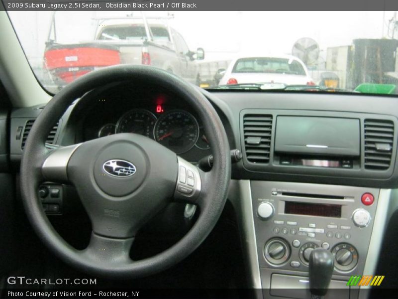 Obsidian Black Pearl / Off Black 2009 Subaru Legacy 2.5i Sedan