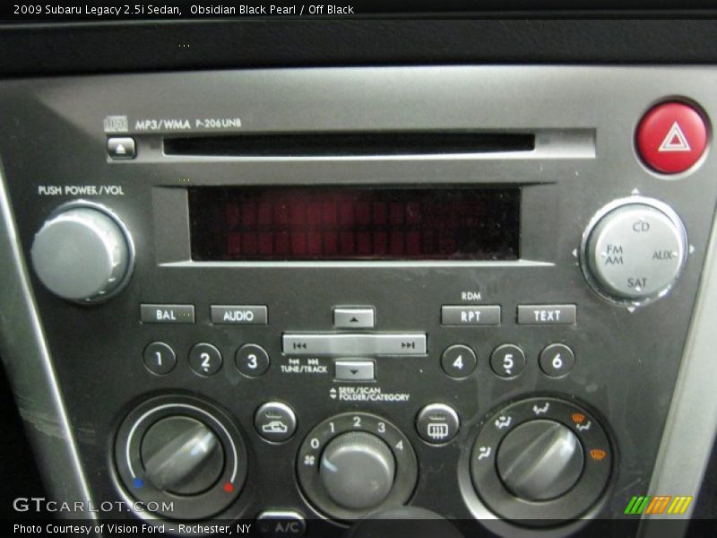 Obsidian Black Pearl / Off Black 2009 Subaru Legacy 2.5i Sedan