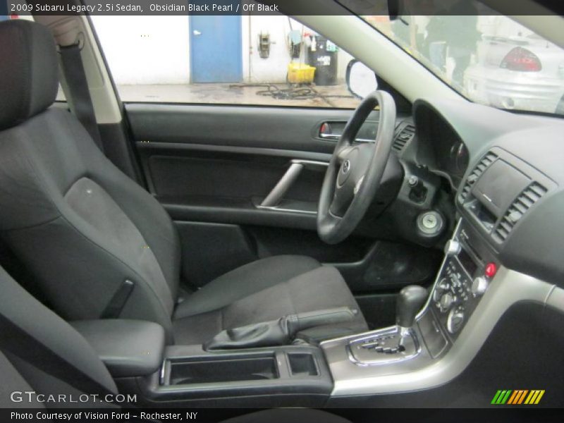 Obsidian Black Pearl / Off Black 2009 Subaru Legacy 2.5i Sedan
