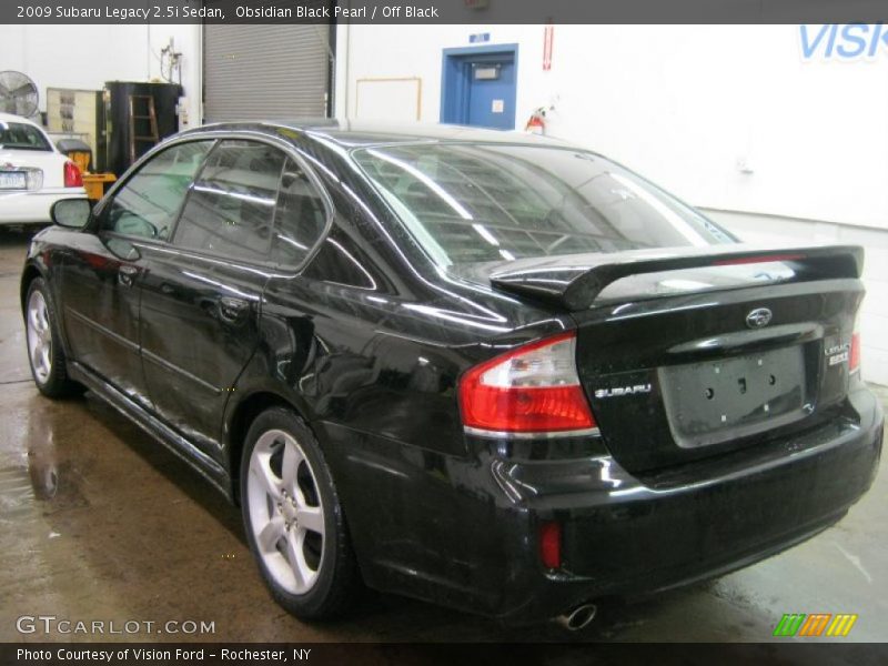 Obsidian Black Pearl / Off Black 2009 Subaru Legacy 2.5i Sedan