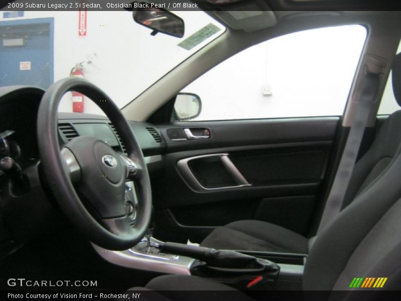 Obsidian Black Pearl / Off Black 2009 Subaru Legacy 2.5i Sedan