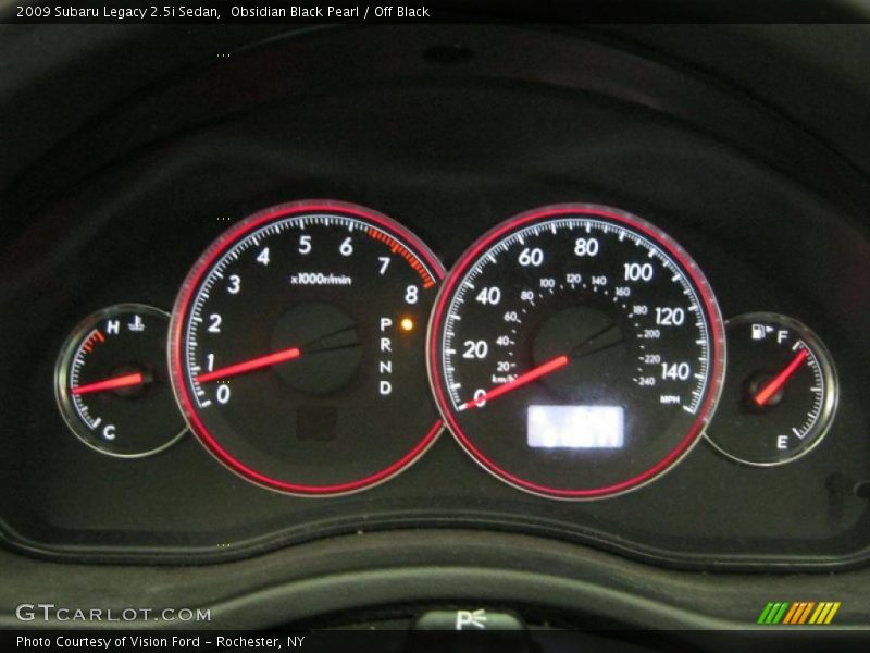 Obsidian Black Pearl / Off Black 2009 Subaru Legacy 2.5i Sedan