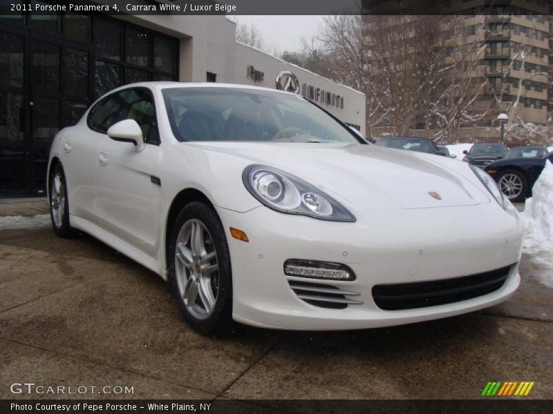 Carrara White / Luxor Beige 2011 Porsche Panamera 4