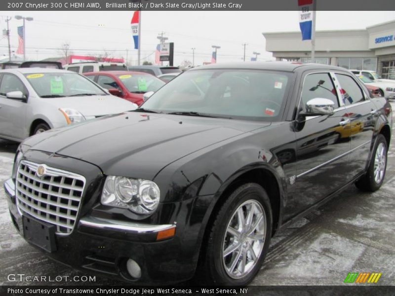Brilliant Black / Dark Slate Gray/Light Slate Gray 2007 Chrysler 300 C HEMI AWD