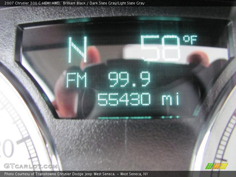 Brilliant Black / Dark Slate Gray/Light Slate Gray 2007 Chrysler 300 C HEMI AWD