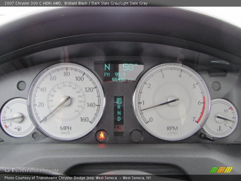 Brilliant Black / Dark Slate Gray/Light Slate Gray 2007 Chrysler 300 C HEMI AWD
