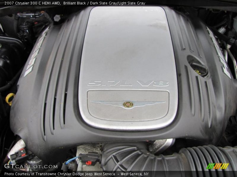 Brilliant Black / Dark Slate Gray/Light Slate Gray 2007 Chrysler 300 C HEMI AWD