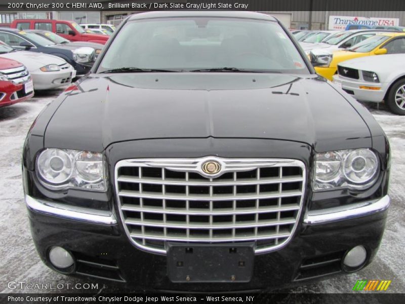 Brilliant Black / Dark Slate Gray/Light Slate Gray 2007 Chrysler 300 C HEMI AWD