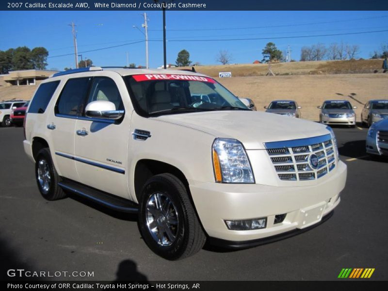 White Diamond / Cocoa/Light Cashmere 2007 Cadillac Escalade AWD