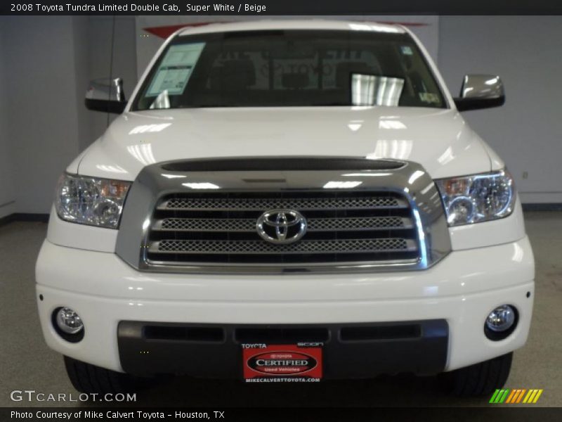 Super White / Beige 2008 Toyota Tundra Limited Double Cab