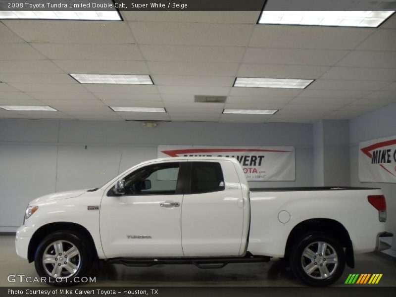 Super White / Beige 2008 Toyota Tundra Limited Double Cab