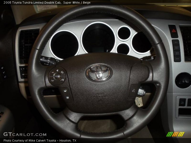 Super White / Beige 2008 Toyota Tundra Limited Double Cab