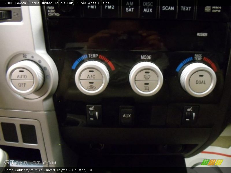 Super White / Beige 2008 Toyota Tundra Limited Double Cab