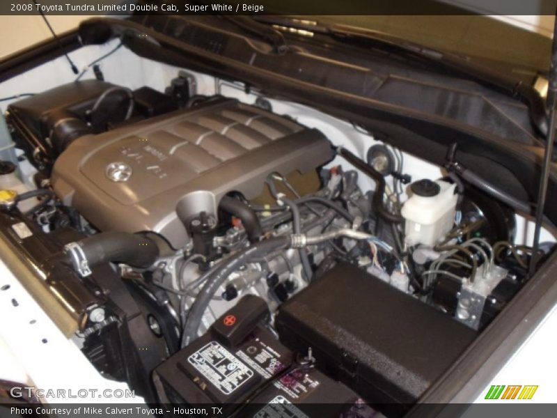 Super White / Beige 2008 Toyota Tundra Limited Double Cab