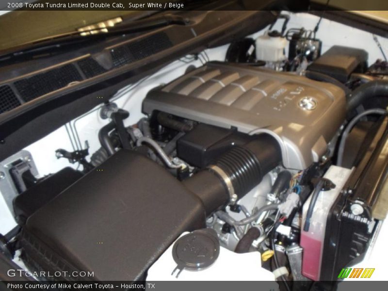 Super White / Beige 2008 Toyota Tundra Limited Double Cab