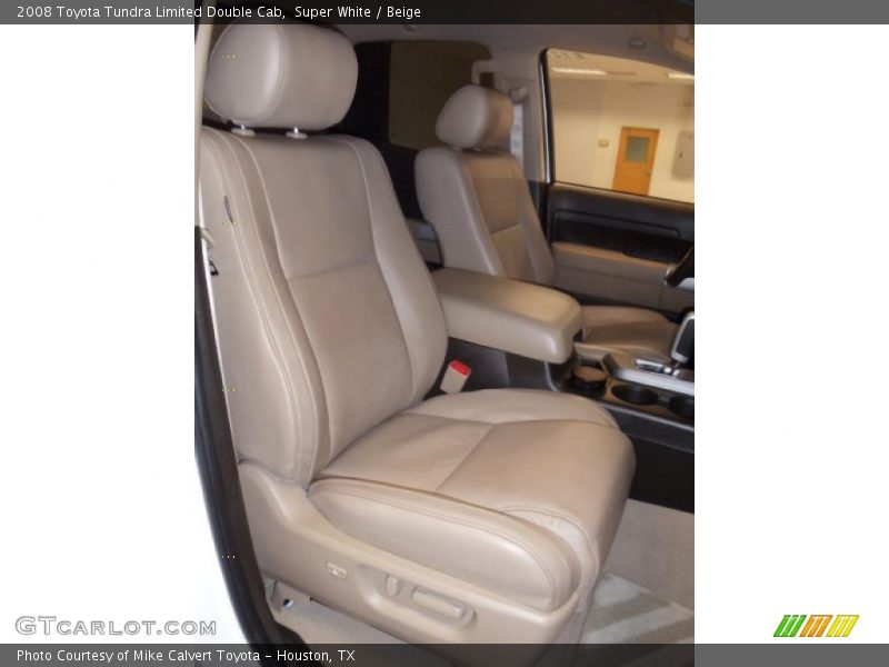 Super White / Beige 2008 Toyota Tundra Limited Double Cab