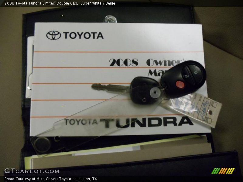 Super White / Beige 2008 Toyota Tundra Limited Double Cab