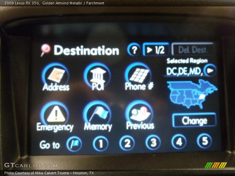 Golden Almond Metallic / Parchment 2009 Lexus RX 350