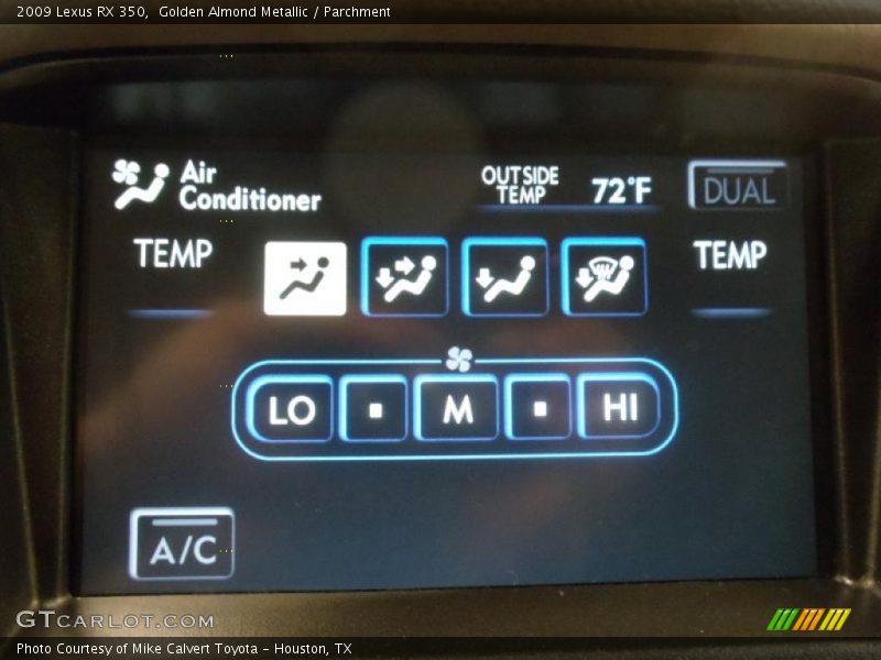 Golden Almond Metallic / Parchment 2009 Lexus RX 350