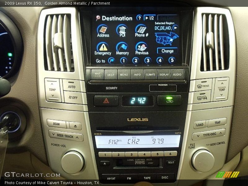 Golden Almond Metallic / Parchment 2009 Lexus RX 350