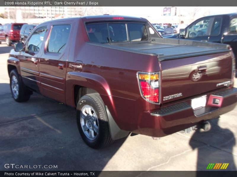 Dark Cherry Pearl / Beige 2008 Honda Ridgeline RTL
