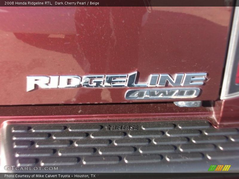 Dark Cherry Pearl / Beige 2008 Honda Ridgeline RTL