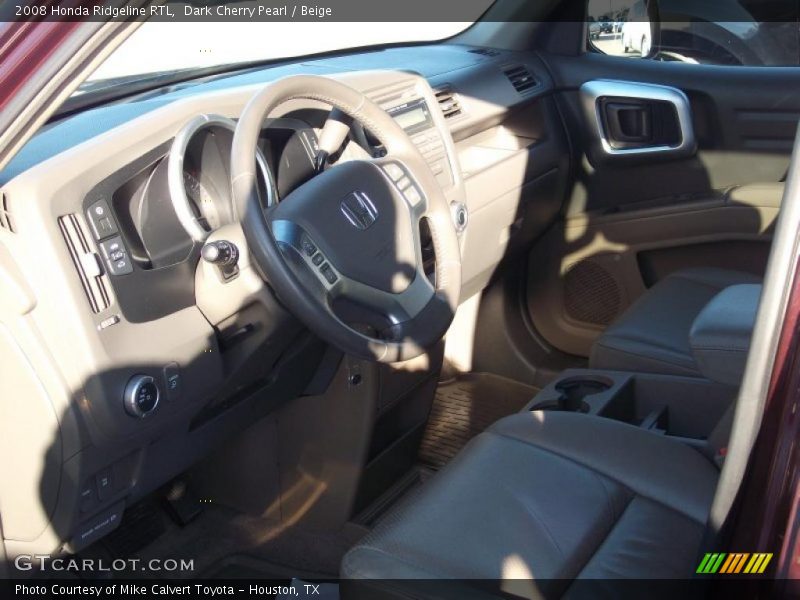 Dark Cherry Pearl / Beige 2008 Honda Ridgeline RTL