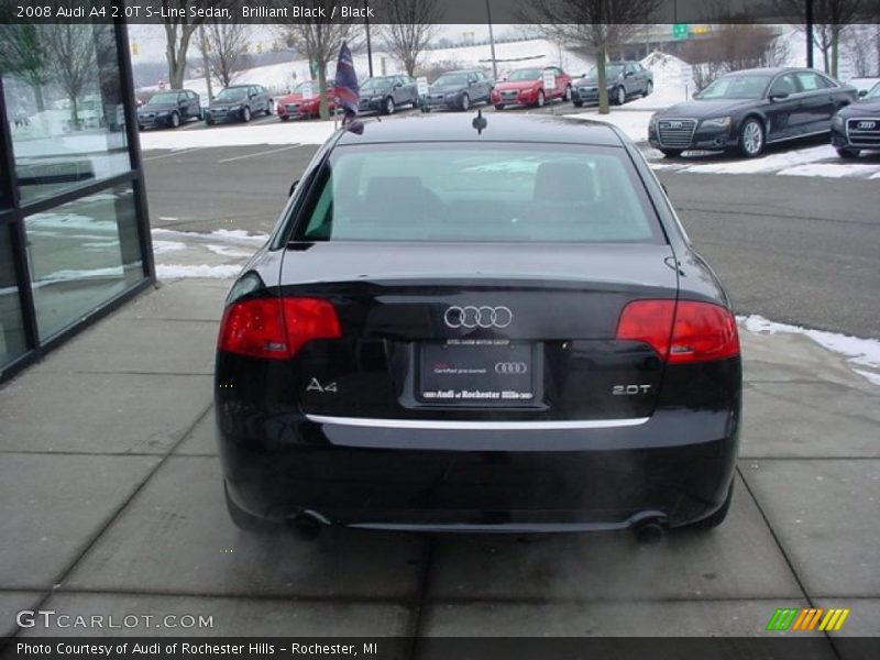 Brilliant Black / Black 2008 Audi A4 2.0T S-Line Sedan