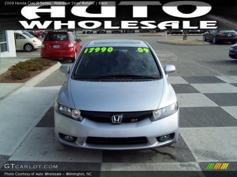 Alabaster Silver Metallic / Black 2009 Honda Civic Si Sedan