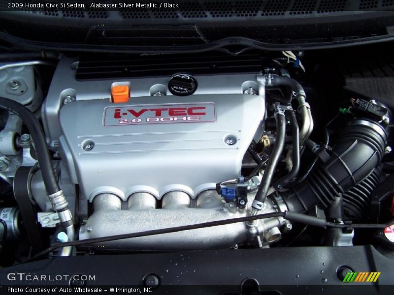 Alabaster Silver Metallic / Black 2009 Honda Civic Si Sedan