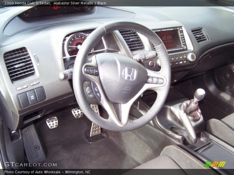 Alabaster Silver Metallic / Black 2009 Honda Civic Si Sedan