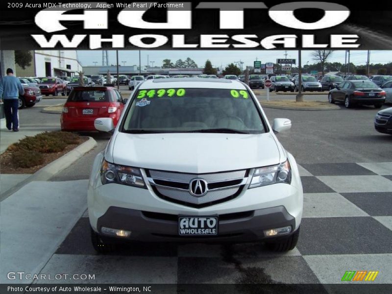 Aspen White Pearl / Parchment 2009 Acura MDX Technology