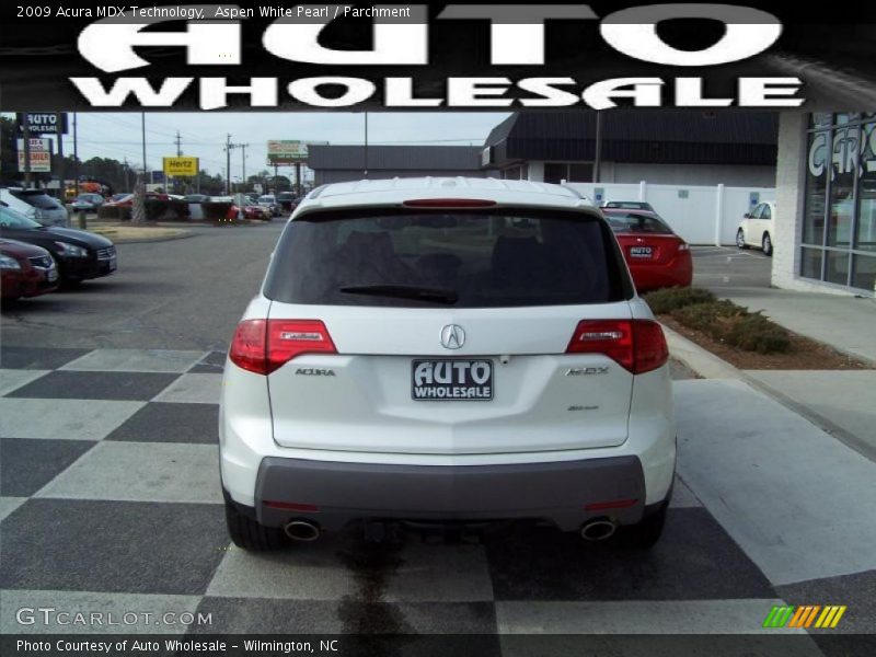 Aspen White Pearl / Parchment 2009 Acura MDX Technology