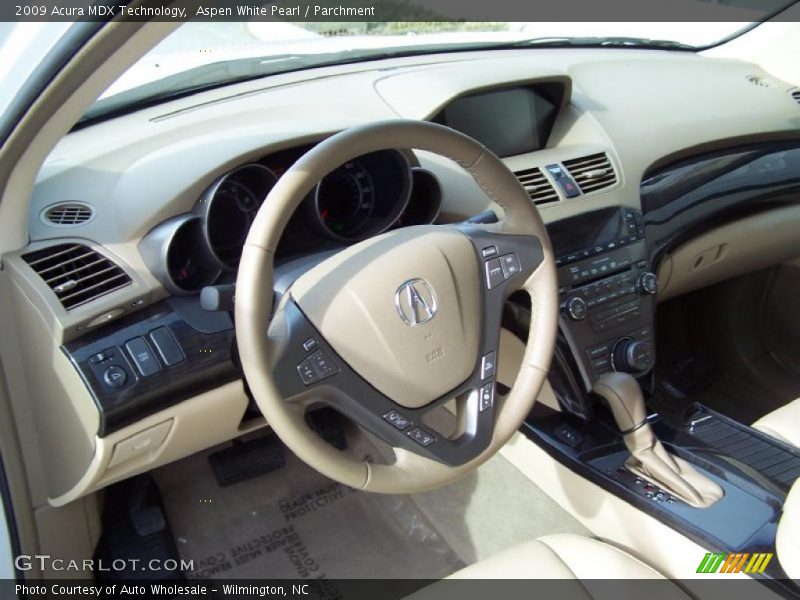 Aspen White Pearl / Parchment 2009 Acura MDX Technology