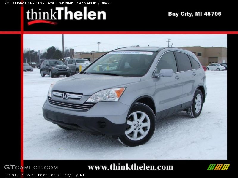 Whistler Silver Metallic / Black 2008 Honda CR-V EX-L 4WD