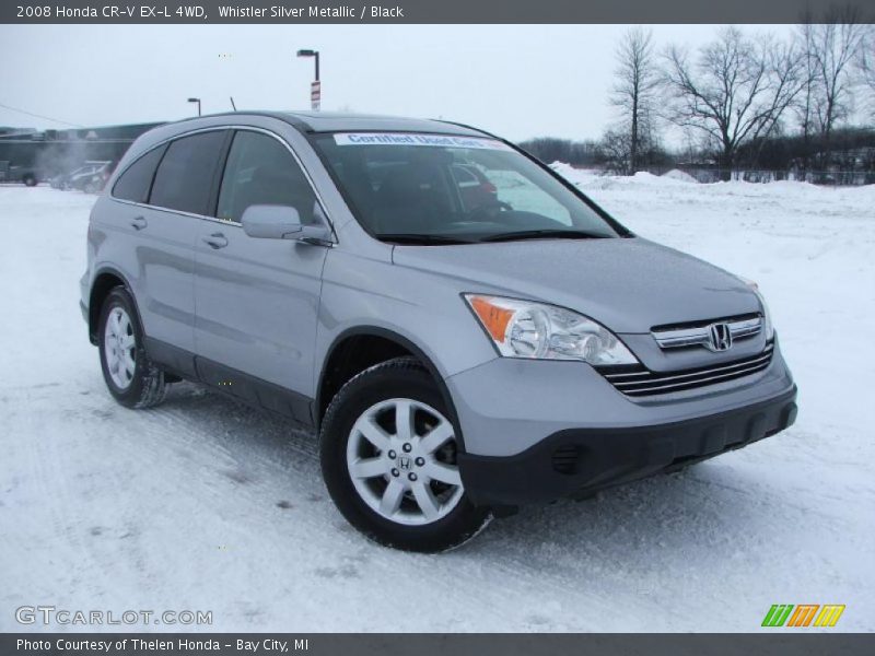 Whistler Silver Metallic / Black 2008 Honda CR-V EX-L 4WD