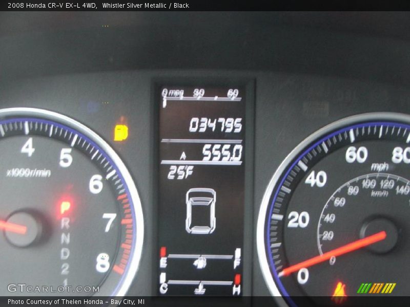 Whistler Silver Metallic / Black 2008 Honda CR-V EX-L 4WD