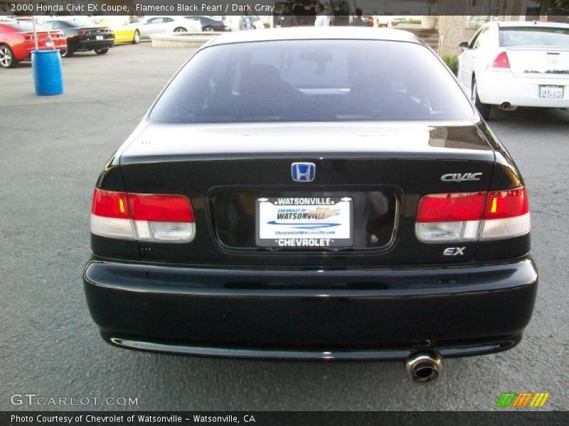 Flamenco Black Pearl / Dark Gray 2000 Honda Civic EX Coupe