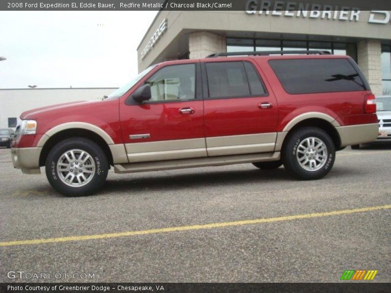 Redfire Metallic / Charcoal Black/Camel 2008 Ford Expedition EL Eddie Bauer