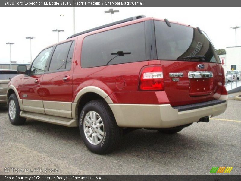 Redfire Metallic / Charcoal Black/Camel 2008 Ford Expedition EL Eddie Bauer