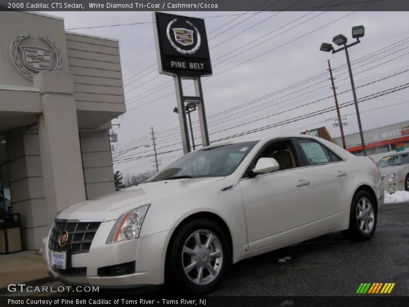 White Diamond Tri-Coat / Cashmere/Cocoa 2008 Cadillac CTS Sedan