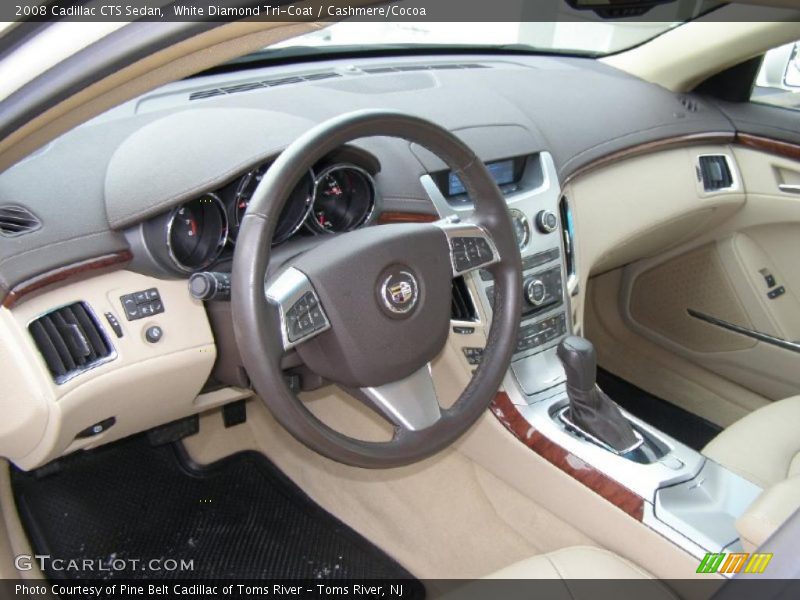 White Diamond Tri-Coat / Cashmere/Cocoa 2008 Cadillac CTS Sedan