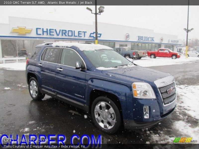 Atlantic Blue Metallic / Jet Black 2010 GMC Terrain SLT AWD