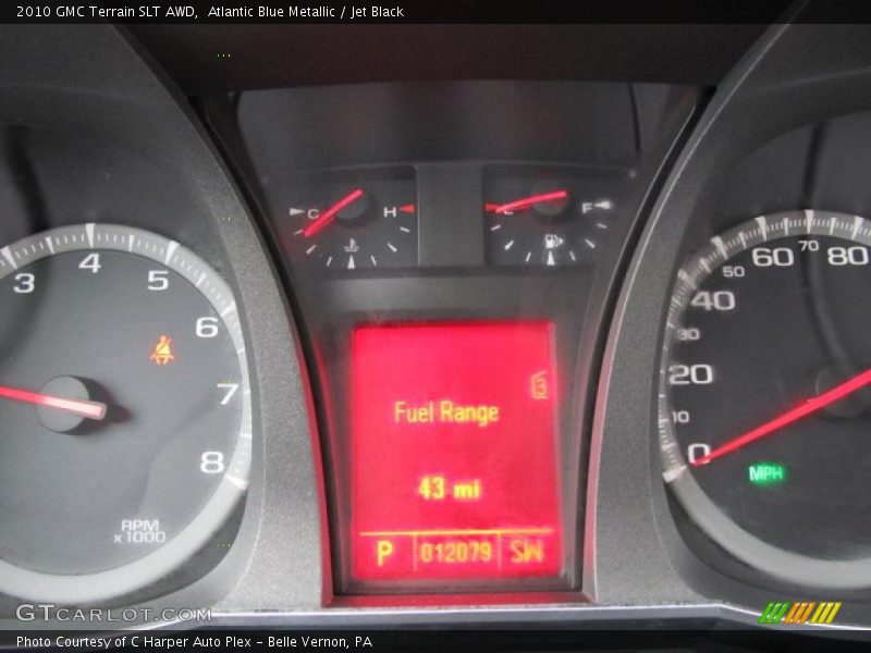 Atlantic Blue Metallic / Jet Black 2010 GMC Terrain SLT AWD