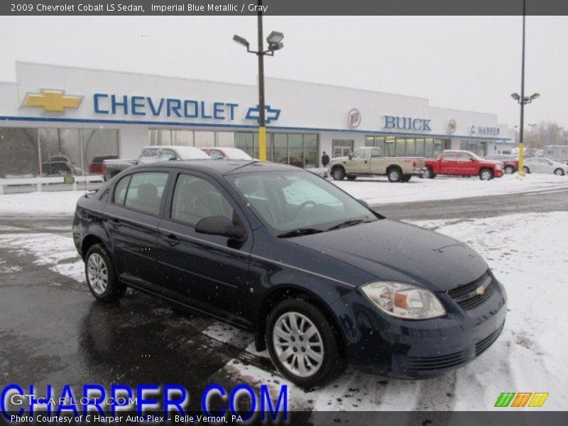 Imperial Blue Metallic / Gray 2009 Chevrolet Cobalt LS Sedan