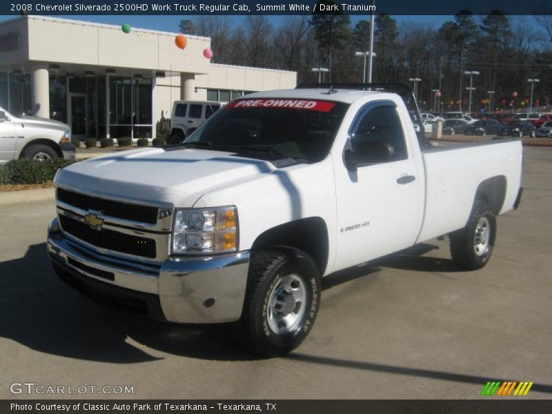 Summit White / Dark Titanium 2008 Chevrolet Silverado 2500HD Work Truck Regular Cab