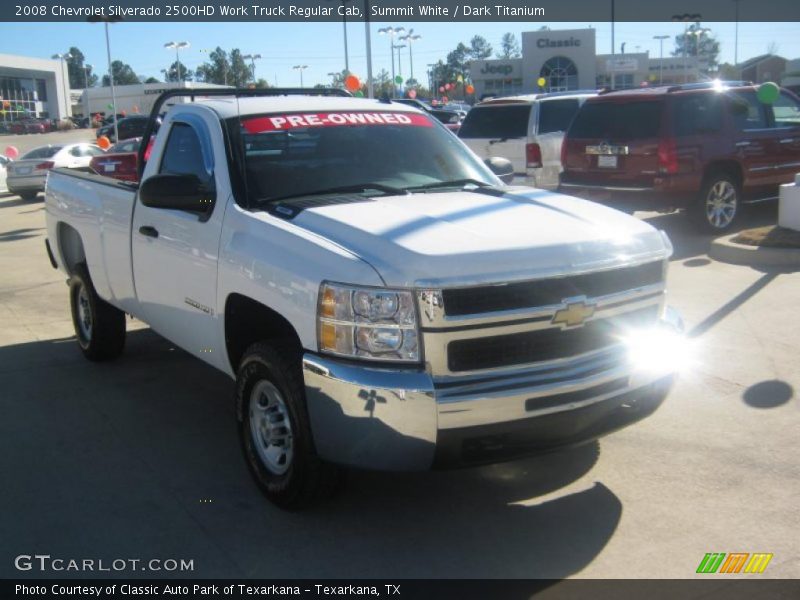 Summit White / Dark Titanium 2008 Chevrolet Silverado 2500HD Work Truck Regular Cab
