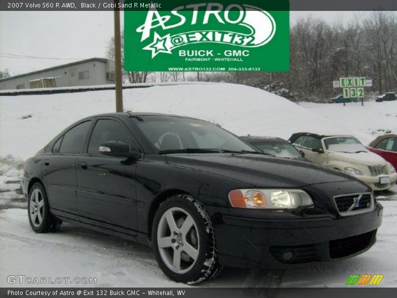 Black / Gobi Sand R Metallic 2007 Volvo S60 R AWD