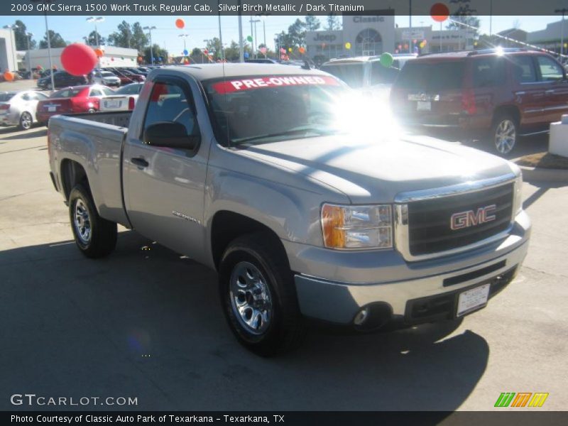 Silver Birch Metallic / Dark Titanium 2009 GMC Sierra 1500 Work Truck Regular Cab